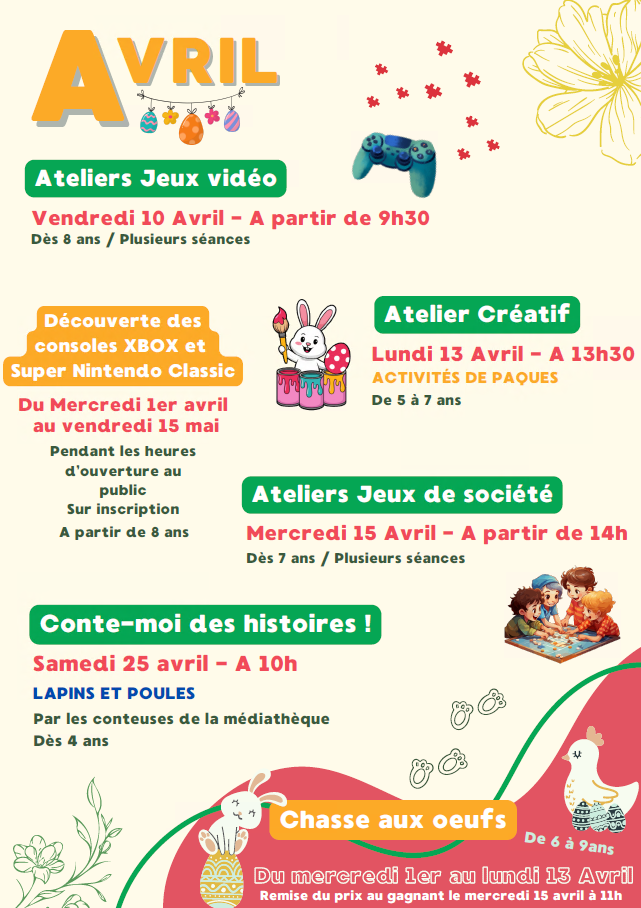 Médiathèque - Avril