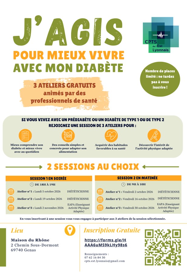 Ateliers « J'agis pour mieux vivre avec mon diabète »