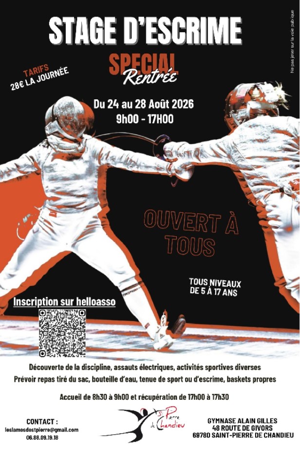 Stage d'août escrime