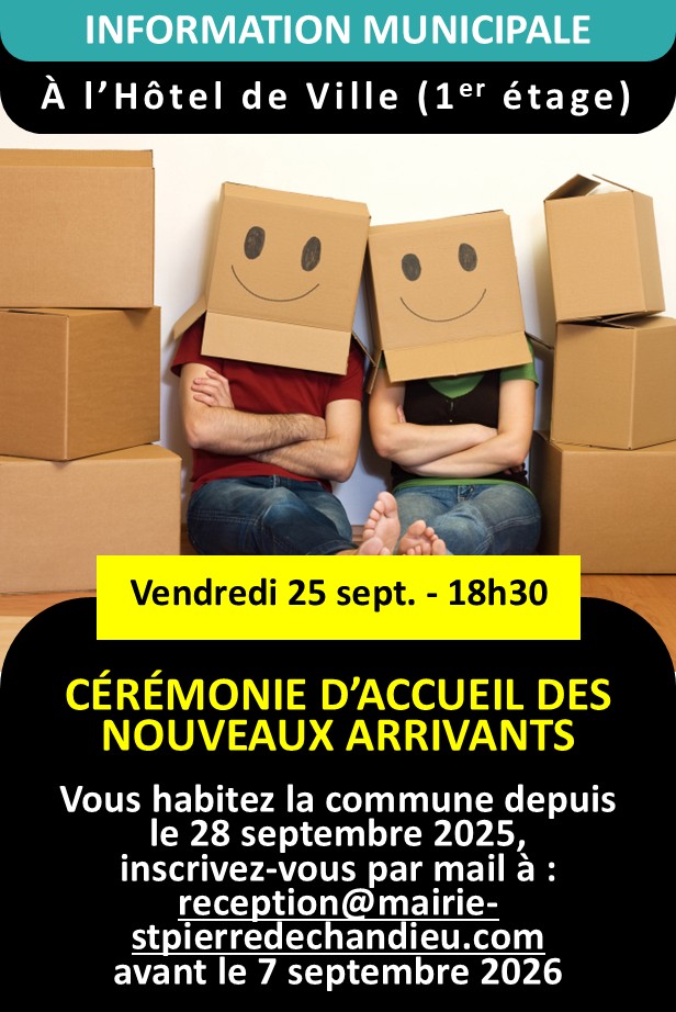 Cérémonie d'accueil des nouveaux arrivants