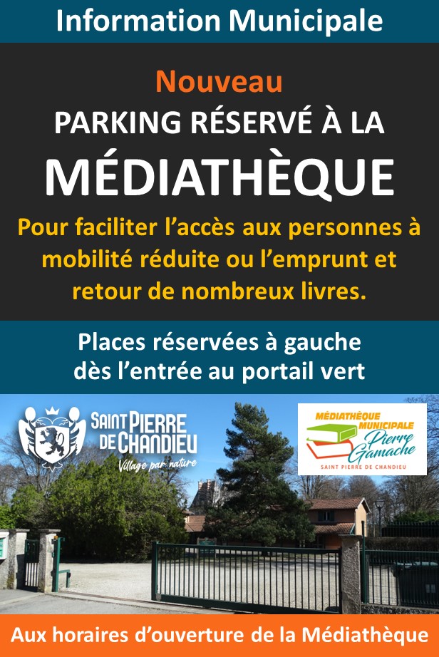 Parking Médiathèque Saint Pierre de Chandieu
