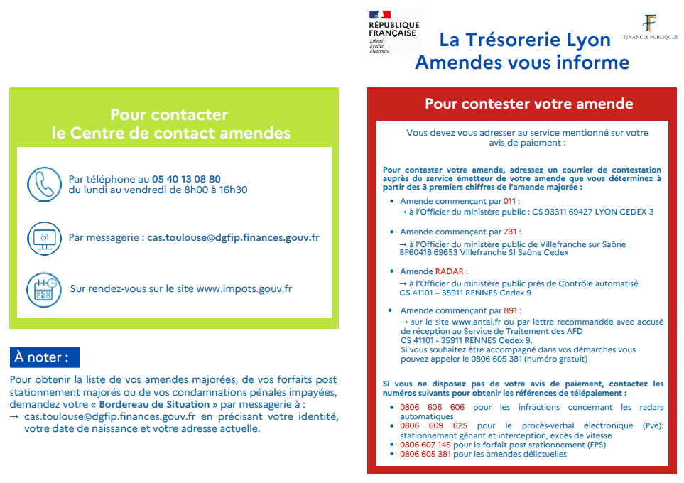 Trésorerie Lyon Amendes